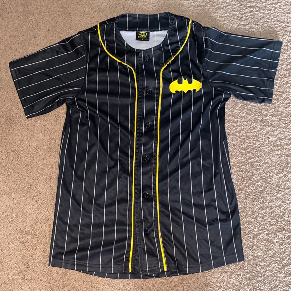 DC comics button up Batman Jersey